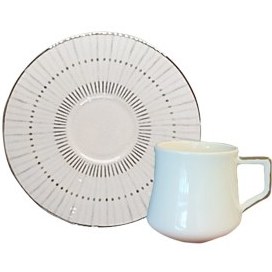 Resim Evaliza Direction Lines 6 Kişilik Çay Fincan Takımı 180 ml 