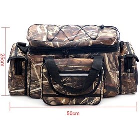 Resim Moveevo K104 Saman Malzeme Olta Çantası - Tek Omuzlu Çapraz Çanta Büyük Kapasiteli Olta Gereçleri İçin Siyah 