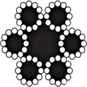 Resim Aesco Mey Ithalat® Çelik Halat 6 mm 10 Metre (6X12+7 K.öz) 