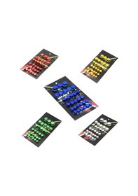 Resim 30 Adet Motosiklet Vida Somun Cıvata Kapağı Kapağı Dekorasyon Yeşil 