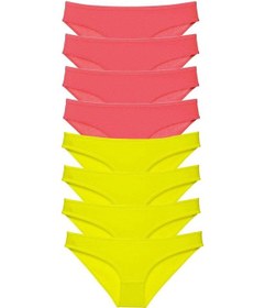 Resim 8 Adet Süper Eko Set Likralı Kadın Slip Külot Sarı Fuşya Çok Renkli 
