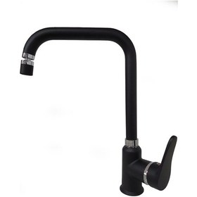 Resim Hms Yüksek Gövdeli Siyah Mutfak Eviye Batarya 