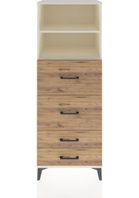 Resim Hyperion Dolap 2 Raflı 4 Çekmeceli 60x44x163 Aytaşı-çam Aytaşı 