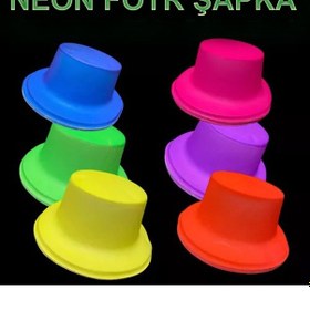 Resim Neon Partisi Tcu Renk Plastik Fötr Şapka - Mg-874096 