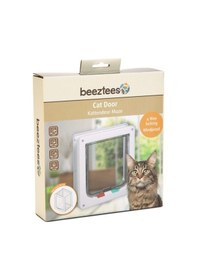 Resim Beeztees Kedi Kapısı, Çift Yönlü, 4 Fonksiyonlu, Beyaz, 23,5x25,2cm 