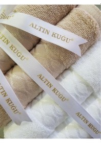 Resim Özdilek Elissa Havlu 12 Adet - Bej - Gri - Taş - Pudra - Beyaz - Krem Çok Renkli 