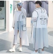 Resim Geeksen Motorcycle Yağmurluk Erkek Kadın, Kalın Su Geçirmez, Yansıtıcı Malzeme, Beyaz M 140-150cm Diğer 