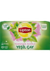 Resim Lipton Yumuşak İçim Bardak Süzen Poşet Yeşil Çay 20'li Paket 