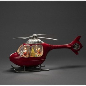 Resim Helikopter Tasarımlı Işıklı Müzikli Kar Küresi 