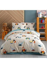 Resim Coté Blanc Construction %100 Pamuk Tek Kişilik Nevresim Takımı 