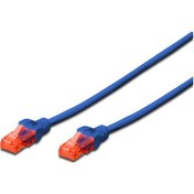 Resim Assmann Digitus DK-1617-0025/B 0.25 M CAT6 AWG26/7 LSZH Utp Mavi Patch Cord Kablo 