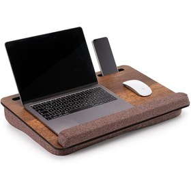 Resim Hepta Collection Vigo Wood-LS023 Minderli Laptop Sehpası (Ceviz) 