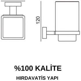 Resim Çelik Banyo Paslanmaz Pirinç Kenzo Cam Diş Fırçalık Gri 