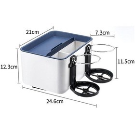 Resim Dancemonkey Cbtx Çok Fonksiyonlu Saklama Kutusu Su Bardağı Tutacağı Gri 