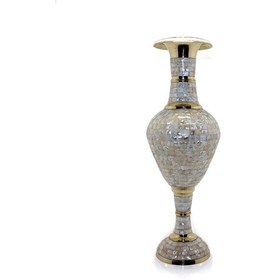 Resim Pirinç Sedefli Vazo 35 Cm Çok Renkli 