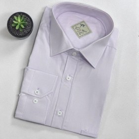 Resim Klasik %100 Cotton Uzun Kollu Terletmeyen Kışlık Flanel Kumaş Lila Gömlek Regular Kalıp -10444 Lila 