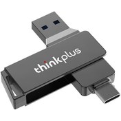 Resim Thinkplus Mu251 Çift Portlu Usb3.0+type-c Metal Usb Bellek, 128gb, 360 Döner, Şok/çarpıntı Dayanıklı, Hızlı Veri Transferi 