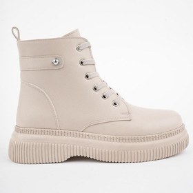 Resim Muggo Lucinda Garantili Kalın Taban Fermuarlı Bağcıklı Kadın Postal Bot 001 