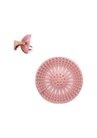 Resim Mainshop Süzgeçli Silikon Lavabo Ve Küvet Tıkacı Yuvarlak Süzgeç Banyo Tıpa Pembe Renk 1 Adet M-140 Pembe 