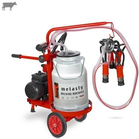 Resim Melasty Ecomini Last Point Tekli İnek Süt Sağma Makinesi Alüminyum Güğüm-kauçuk Memelik Kuru Pompa -3178 