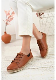Resim Nesil Shoes Syg P38 Taba Hakiki Deri Kadın Ayakkabı-taba Taba 