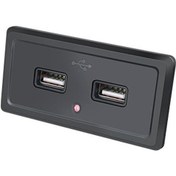 Resim Novahub Kırmızı 12 V-24 V 3.1a Çift Usb Şarj Soketi Kare Güç Çıkışı Gömülü Yüzey Araba Yat Kamyon Atv Tekne Otobüs Güç Adaptörü Kırmızı 