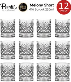 Resim Su Bardak 220 Cc Kristalize Kendinden Desenli Melony Seri 