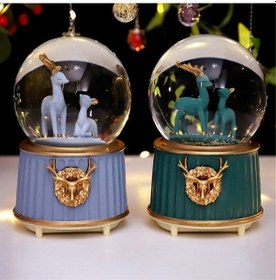 Resim Geyikli Büyük Boy Püskürtmeli Kar Küresi Tg-v 7651 