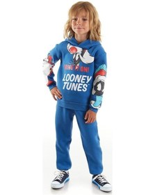 Resim Mickey Mouse Looney Tunes Lisanslı Erkek Çocuk Eşofman & Sweatshirt İndigo 
