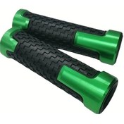 Resim Hightower 2 Adet Evrensel 7/8" 22mm Yeşil Motosiklet Tutacak Grip Old School Bobber 