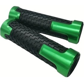 Resim Hightower 2 Adet Evrensel 7/8" 22mm Yeşil Motosiklet Tutacak Grip Old School Bobber 
