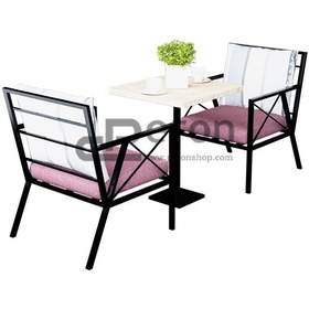 Resim Solen Tekli Oturma Grubu - 1 - bordo / meşe 