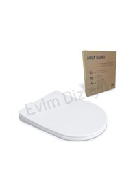 Resim Bagno, Diamond Klozet Kapağı, Beyaz, Yavaş Kapanan, Pp Siyah 