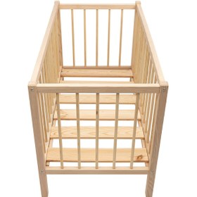 Resim DECOLOVE Montessori Ahşap Bebek Yatağı 