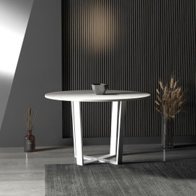 Resim Gramlan Yuvarlak Yemek & Toplantı Masası - Beyaz 