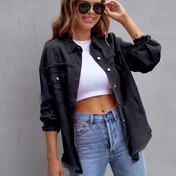 Resim Kadınlar için Büyük Beden Boho kot Blazer, %100, Uzun Kollu, Normal Uzunluk, Yaka Yaka, Düğme Detayı, Esnemez Kumaş, Tüm Mevsimler İçin Düz Renk Ceket 