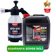 Resim SMX HİPERSONİK 5 KG ve KÖPÜK Yapıcı Kimyasal Dayanımlı Basınçlı Pompa 2 Litre 