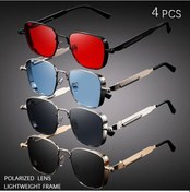 Resim Boatshop1 Vintage Steampunk Gözlük 4 Adet Siyah Kırmızı Mavi Gümüş Gri Altın Gri Altın 