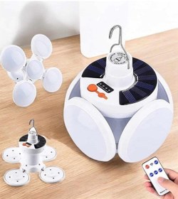 Resim Ucuztekno Katlanabilir Taşınabilir Kamp Lambası Işıldak Beyaz Işık Güneş Enerjili Solar Aydınlatma Renkli 