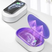 Resim Coofbe 15W Kablosuz Wireless Şarj Ultraviyole Işıklı Telefon Temizleme Standı Iphone Huawei Samsung 