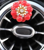 Resim TASARIM ARABAM ATİKE ELİF AKIN Kırmızı Kalın Yapraklı Çiçek Klima Koku No 5 