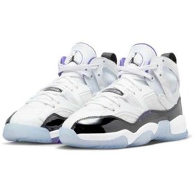 Resim Nike Jordan Jumpman Two Trey Leather Unisex Basketball Shoes Hakiki Deri Basketbol Ayakkabısı Beyaz 