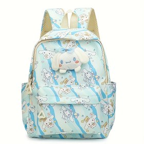 Resim Sanrio Hello Kitty Kuromi My Melody Yapay Yeşim Taşı Pochette Köpek Peluş Sırt Çantası - Fermuarlı, Ayarlanabilir Yıkama Askılı, Polyester Astarlı, Rastgele Baskı Tasarım, Günlük Kullanım ve Seyahat İçin Mükemmel, Tatil Hediyesi 