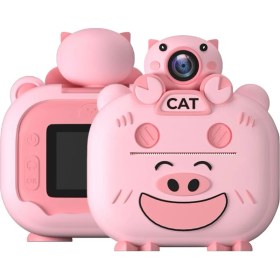 Resim Mpia Fotoğraf Makinası ve Termal Fotoğraf Yazıcısı Portatif Taşınabilir 1080p PEMBE 