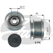 Resim GATES OAP7013 Alternator Kasnagi (Volkswagen: Golf IV-Golf V-Bora-Jetta-Polo 1.9Tdi-Crafter 2.5Tdi/ Audi: A ) 022903119C 038903119 (WA553273) 