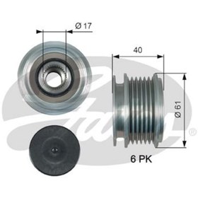 Resim GATES OAP7013 Alternator Kasnagi (Volkswagen: Golf IV-Golf V-Bora-Jetta-Polo 1.9Tdi-Crafter 2.5Tdi/ Audi: A ) 022903119C 038903119 (WA553273) 