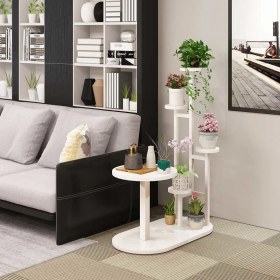 Resim Hitit Dekorasyon Sinda Ahşap Yan Sehpa Saksılık Çiçeklik 