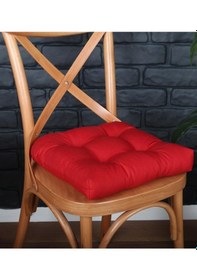 Resim Altınpamuk Altınpamuk Lüx Pofidik Kırmızı Sandalye Minderi Özel Dikişli Bağc 