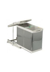 Resim Pelikan Steely 21200 Raylı Dolap Içi Çöp Kovası 14 14 Lt 28 Lt Beyaz - Gri 