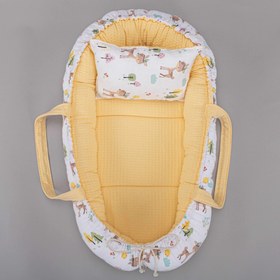 Resim Babynest ve Yastık - Çift Taraflı - Sarı Petek - Ceylan 